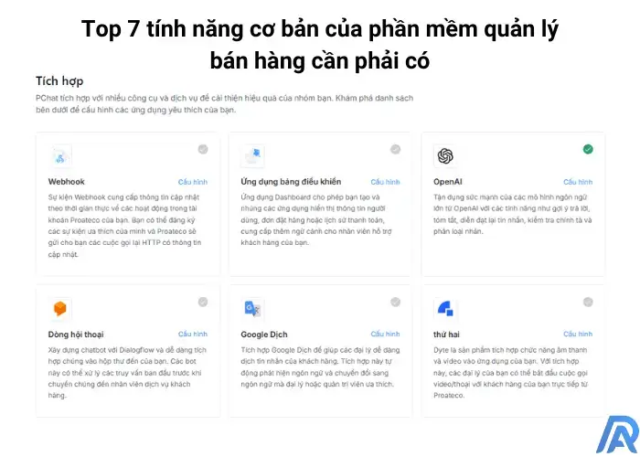 Top 7 tính năng cơ bản của phần mềm quản lý bán hàng