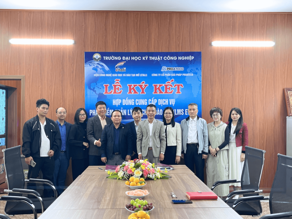 Proateco ký kết Thỏa thuận Cung cấp dịch vụ LMS với Viện Công nghệ Giáo dục và Đào tạo mở (ETALI) - Trường Đại học Kỹ thuật Công Nghiệp, Đại học Thái Nguyên (TNUT) 1